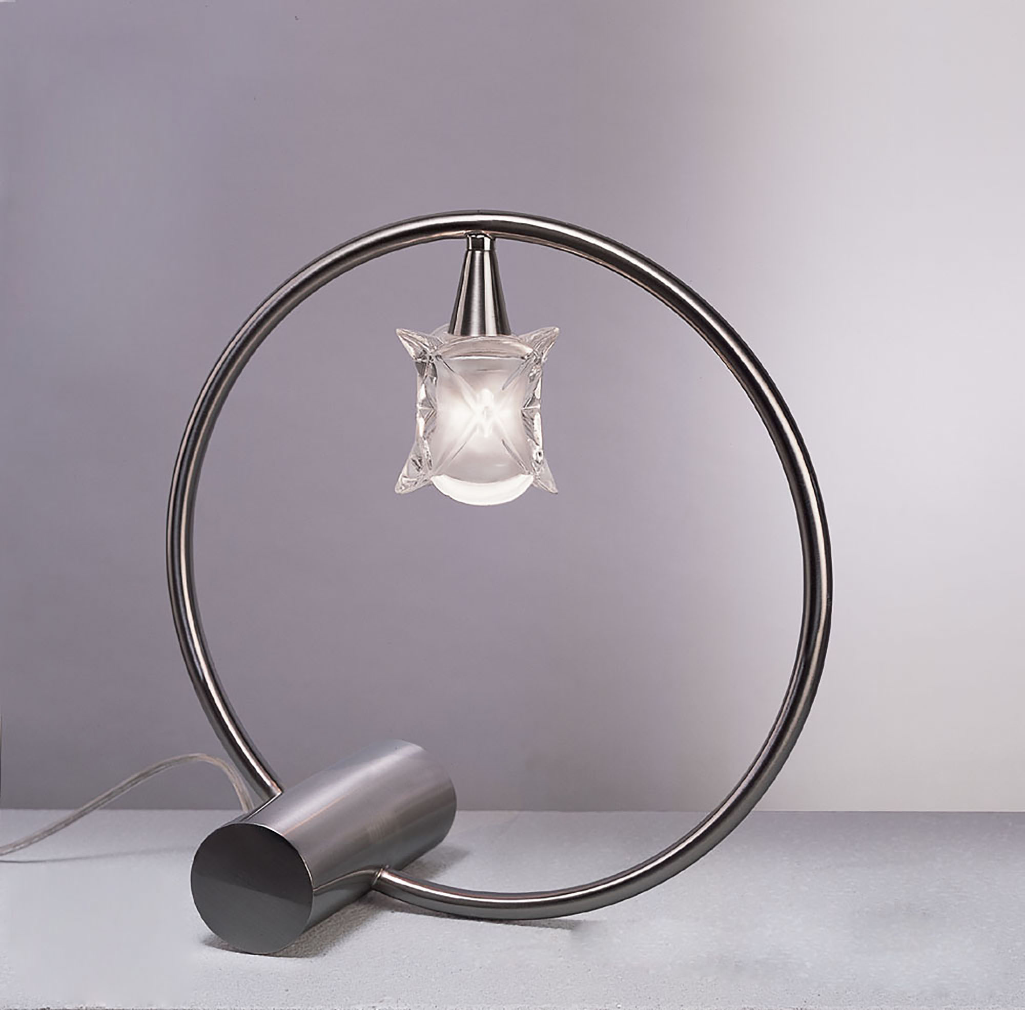 Rosa Satin Nickel Table Lamps Mantra Designer Table Lamps